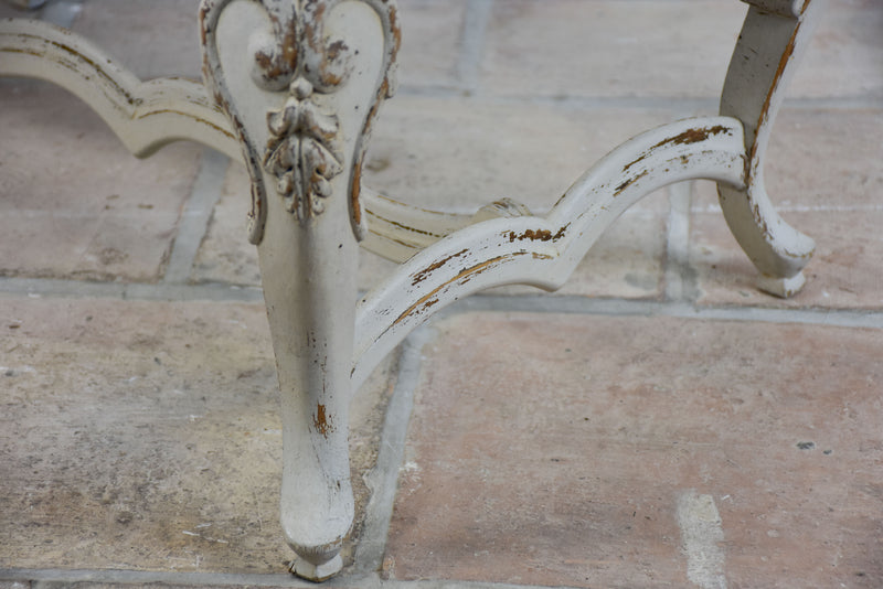 Small marble-top coffee table - Louis XV style