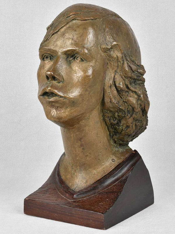 Bronze bust of a lady 1966 Dan Bailey (1947 -) 17¼"