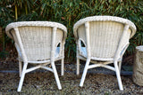 French childrens rattan armchair
