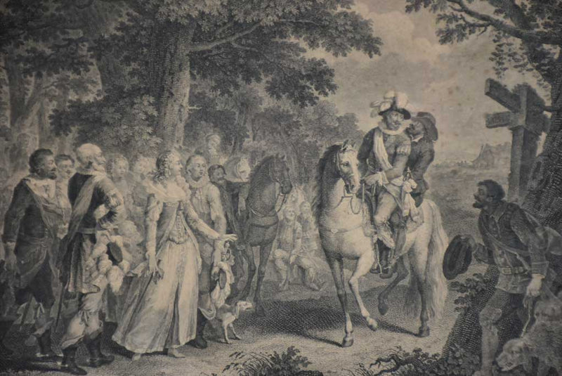 Aged French Historical Engraving