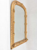 Gilded Louis Philippe mirror with roses & beading - 19th century - 33½" x 26½"