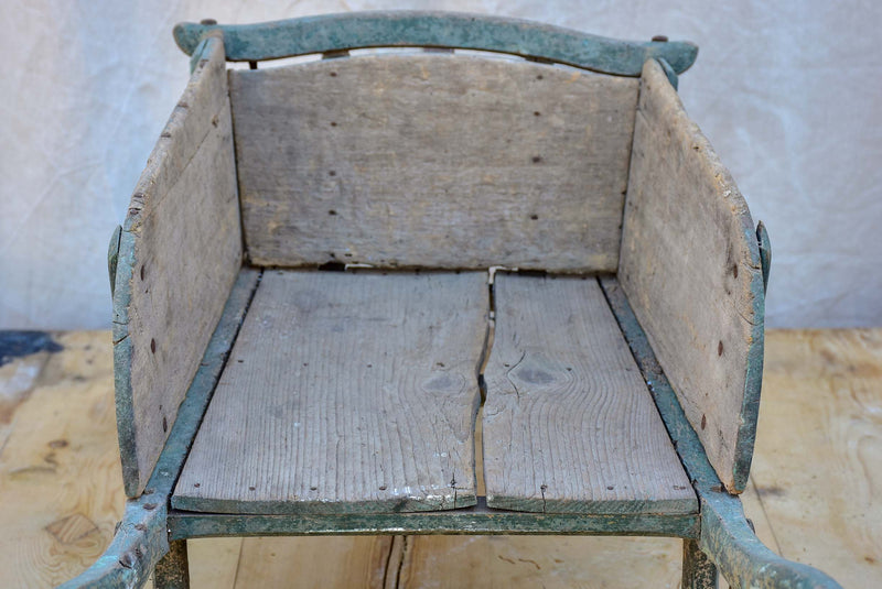 Antique French children's toy wheelbarrow
