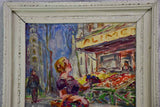 Colorful market scene oil painting