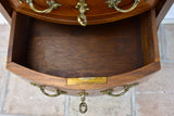 Antique French demilune commode with marble top