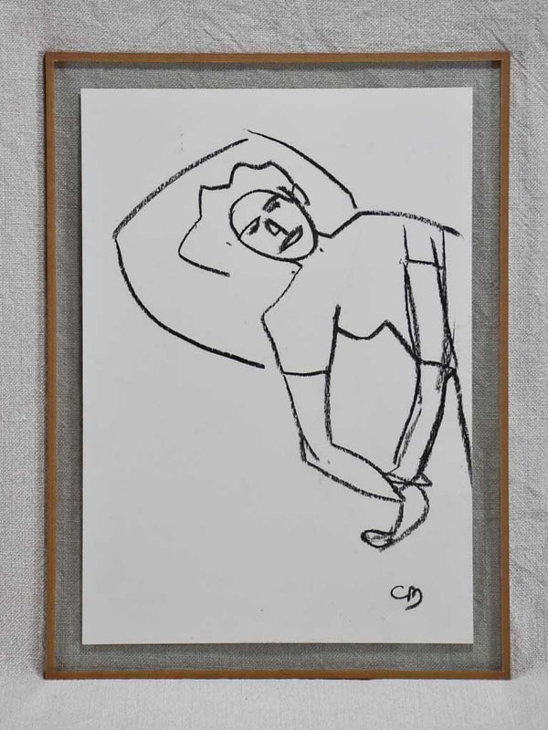 Portrait of a lady - charcoal on paper 1/6 Caroline Beauzon 10¾" x 14¼"