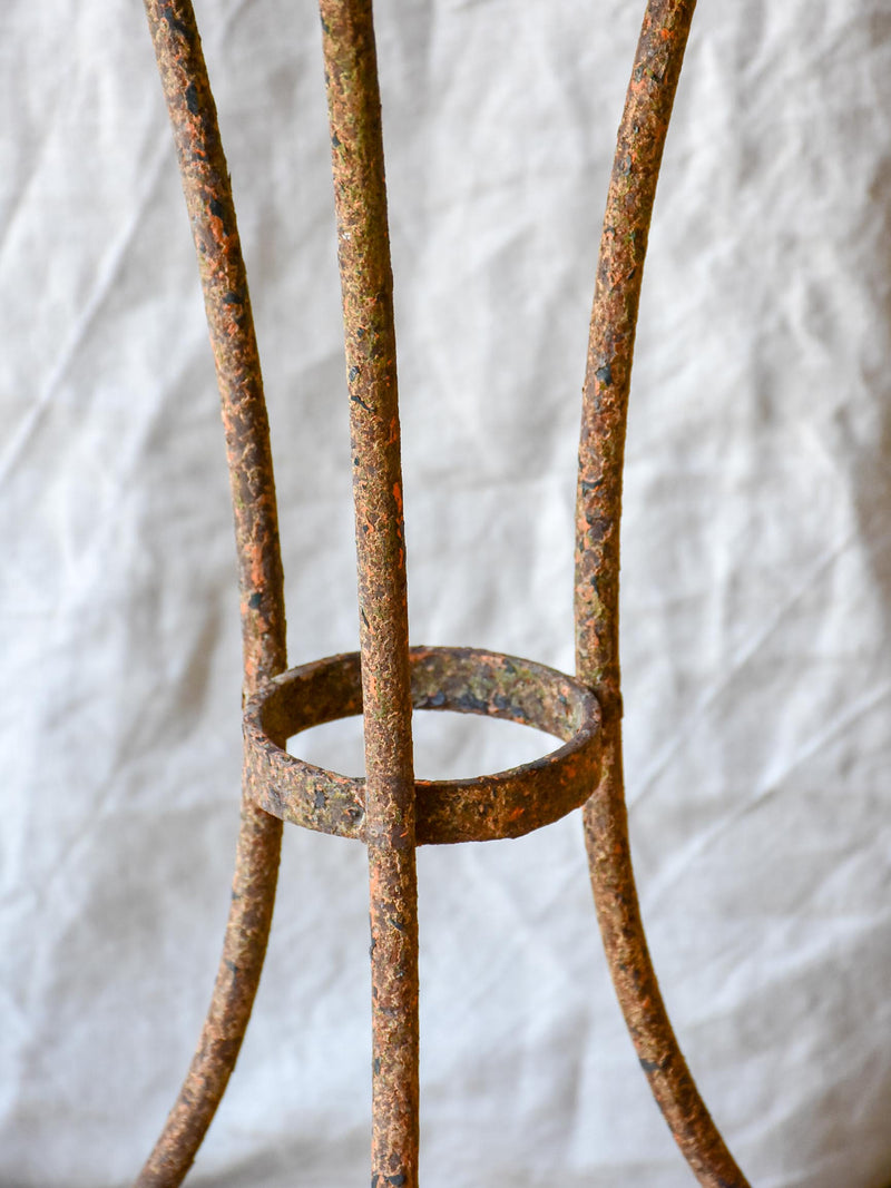 Small antique French garden table - round
