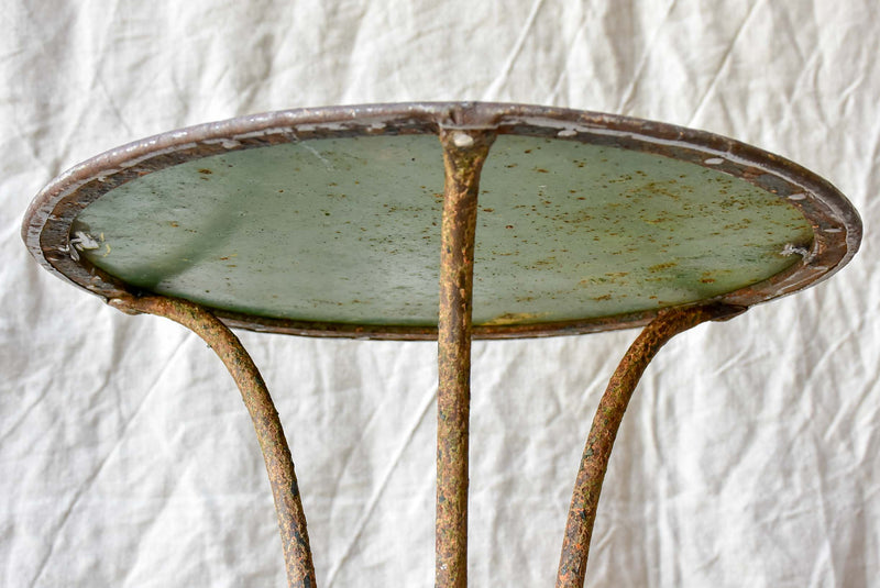 Small antique French garden table - round