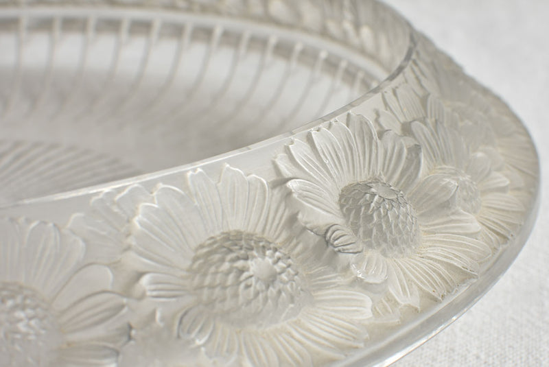 Classic Lalique glass oyster or salad bowl