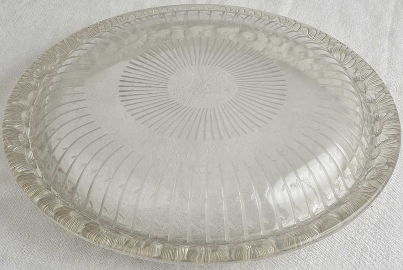 Lalique crystal dish with signature underneath