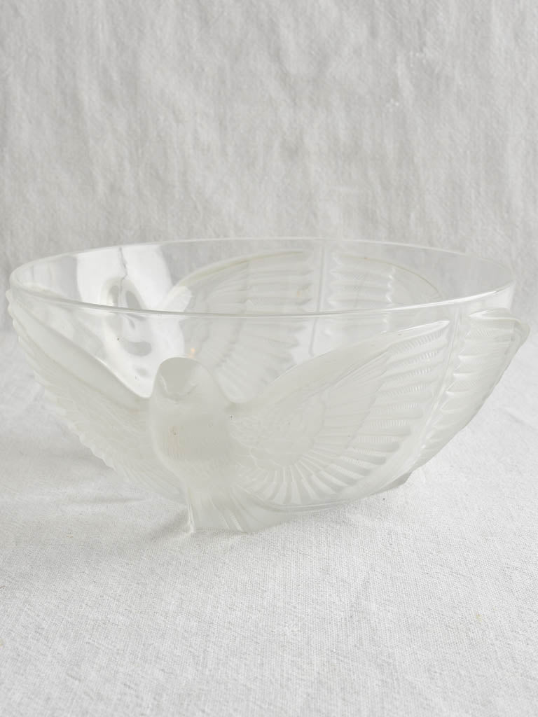 1920s dove design crystal dish