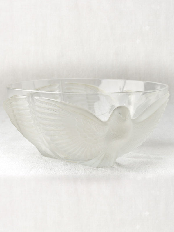 Vintage crystal Lalique-inspired bowl