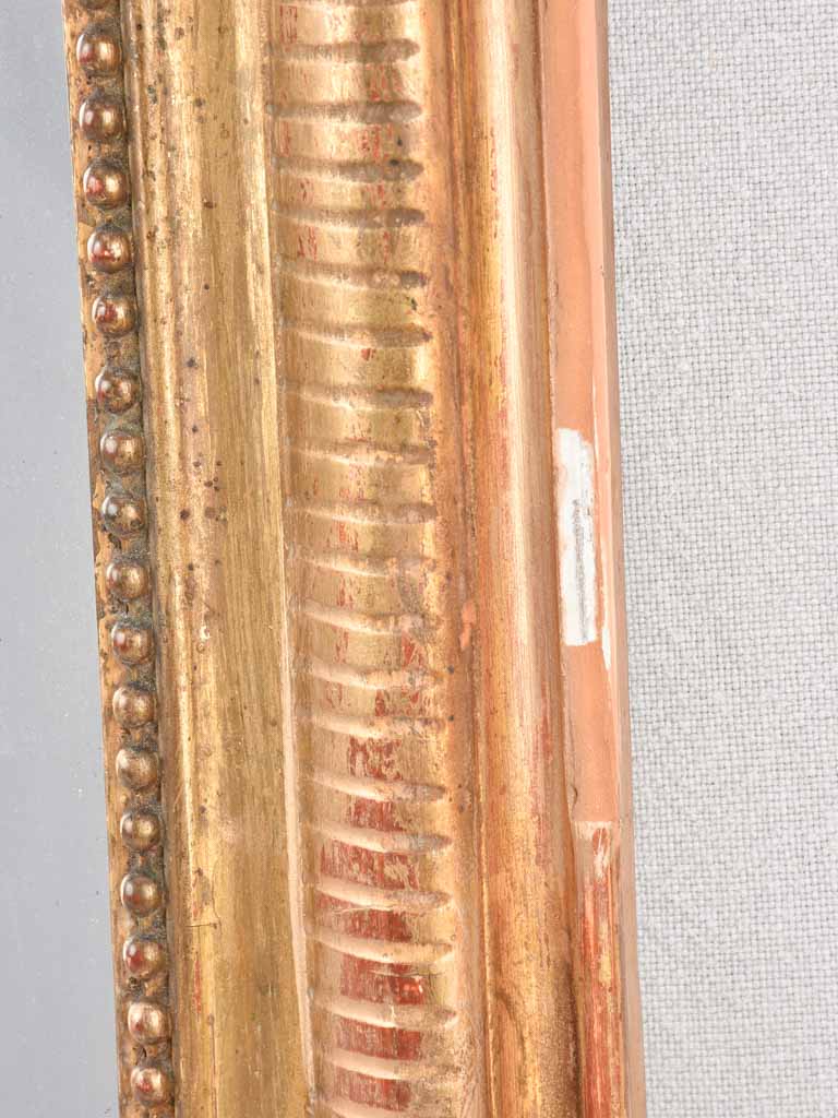 19th century Gilded Louis Philippe mirror - with stripe 34¾" x 25¼"