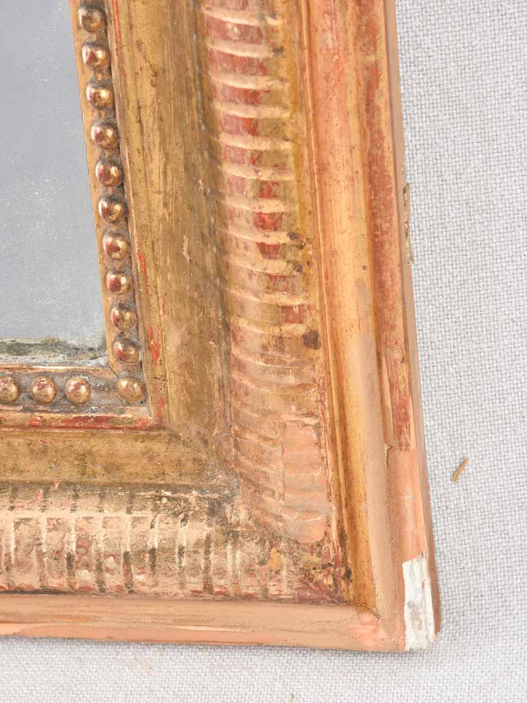 19th century Gilded Louis Philippe mirror - with stripe 34¾" x 25¼"