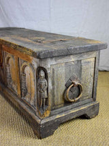 Antique carved trunk 57" x 17¼"