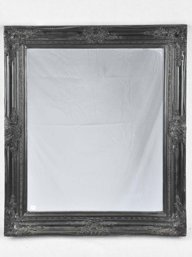 Vintage French mirror with black frame 29½" x 25¼"