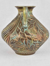 Historical ceramic jug with foliage motifs
