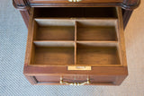 Late 19th century blonde mahogany Notary's desk with leather top