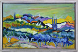 Landscape painting in the Alpilles 1967 - Roger Oulion (1932- ) 16½" x 25¼"