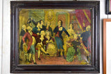 Antique French Napoleon III print on canvas - Rouget de L'Isle - French Revolution 28¾" x 23¼"