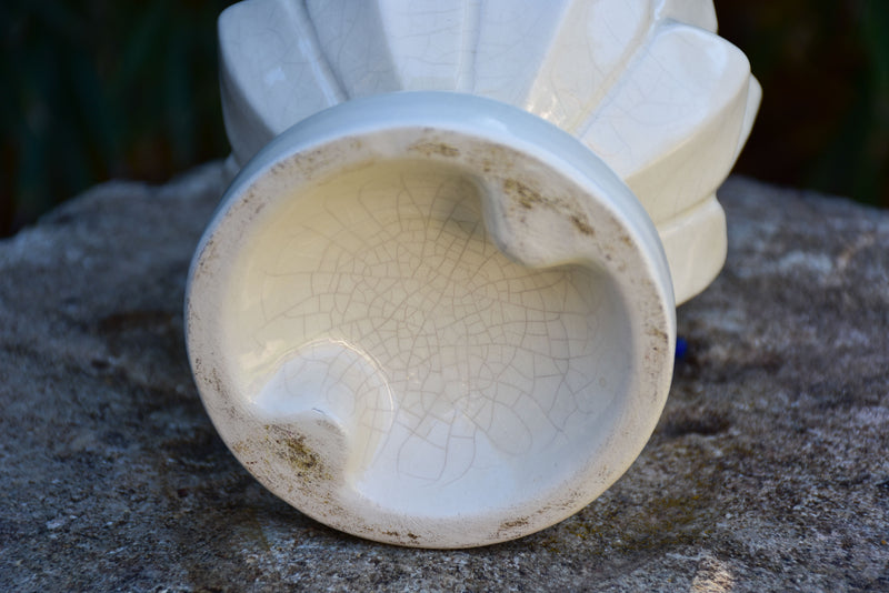 Vintage ironstone vase - abstract artichoke