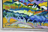 Landscape painting in the Alpilles 1967 - Roger Oulion (1932- ) 16½" x 25¼"