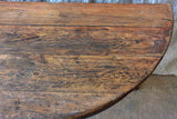 Rustic antique French demilune console table