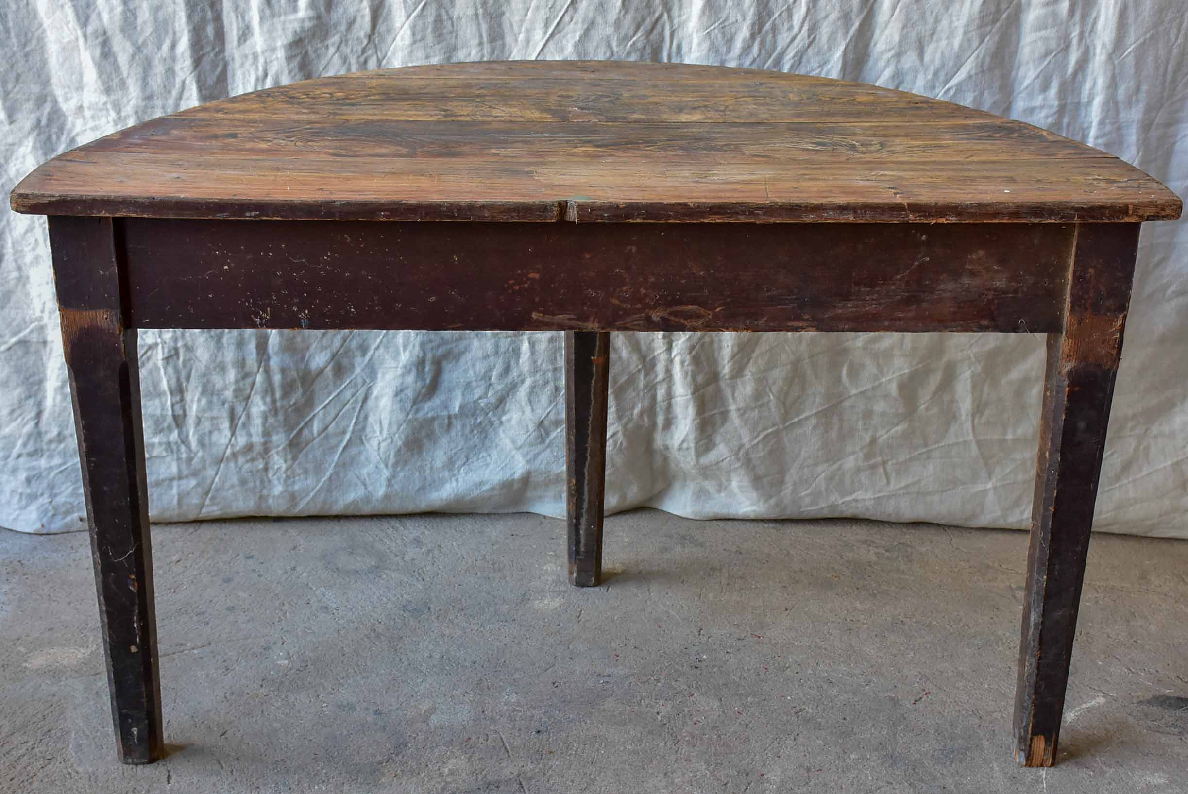 Rustic antique French demilune console table – Chez Pluie