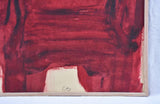 Oil on paper monotype - red chair - Caroline Beauzon 20½" x 26½"