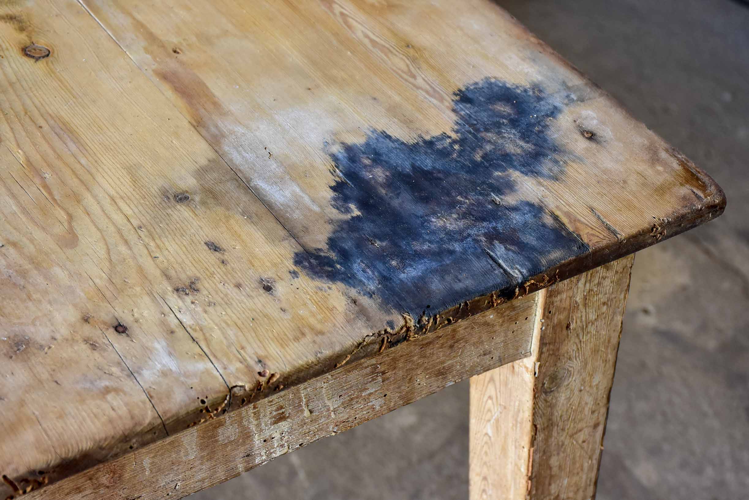 Large rustic farmhouse garden table - square