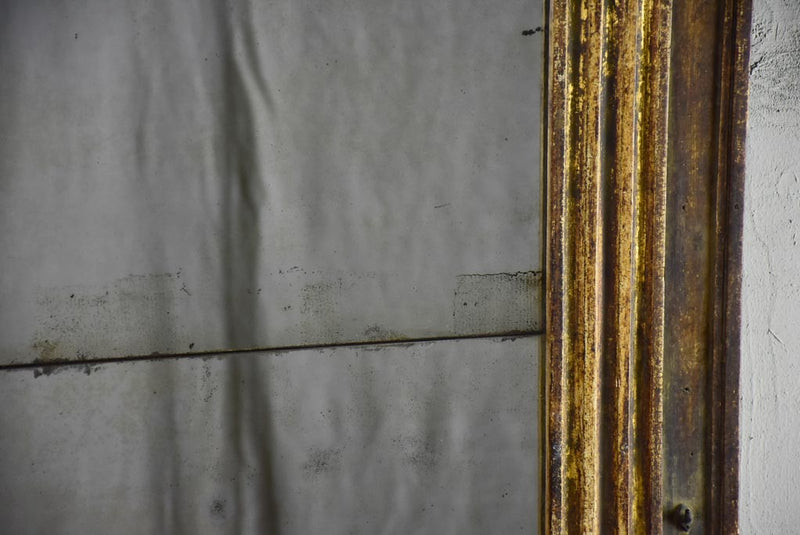 18th Century French mirror with two glass panes 34¼" x 56¼"