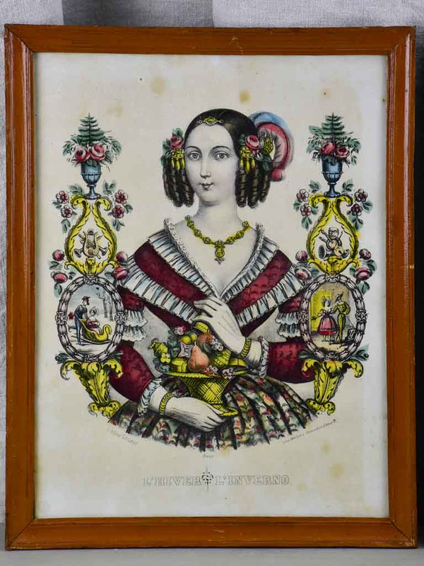 Vintage Napoleon III watercolor lithographs