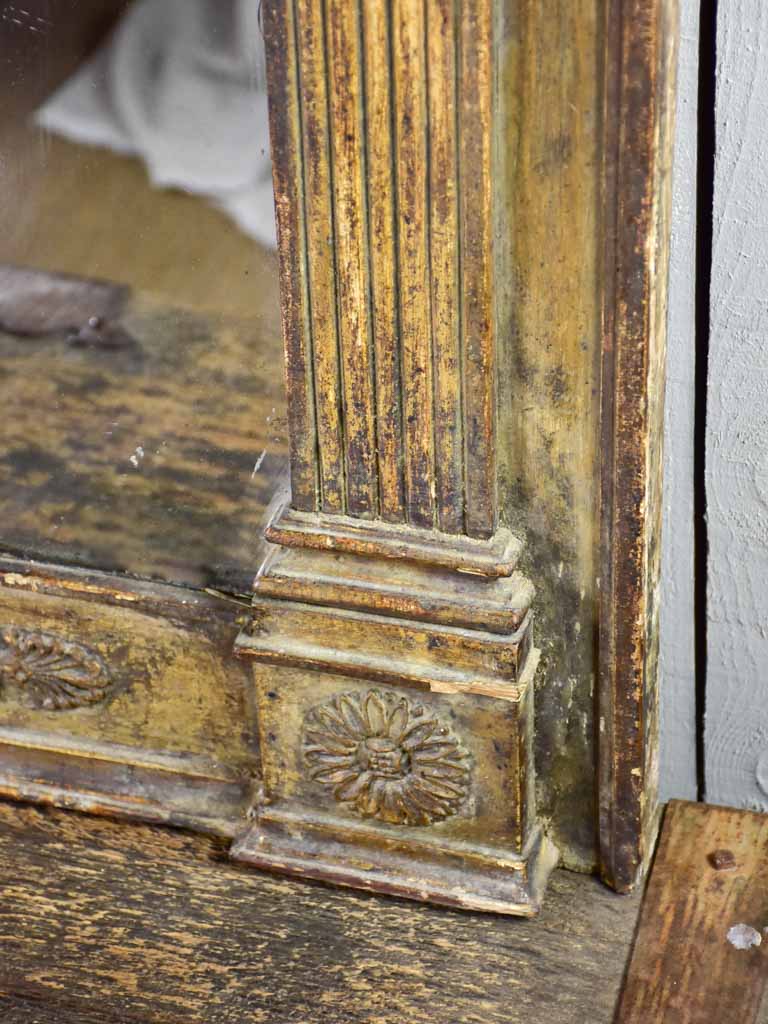 18th Century French mirror with two glass panes 34¼" x 56¼"
