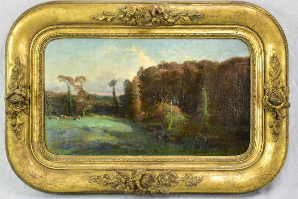 "Rural landscape" - Paysage champêtre, Victor-Marie Roussin (1812-1903) 21¼" x 31½"