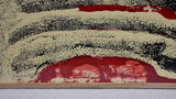 Black chair with red background - oil on paper - Caroline Beauzon 20½" x 26½"
