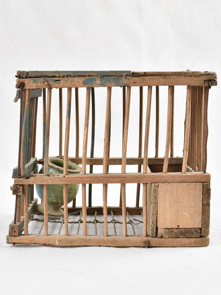 Small birdcage with P.T initials 7½"