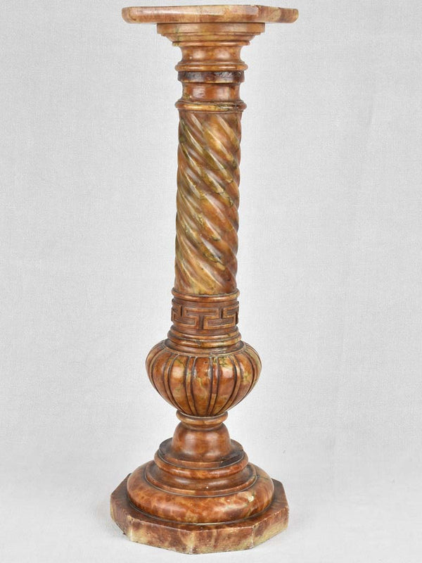 18th century Alabaster pedestal 30"