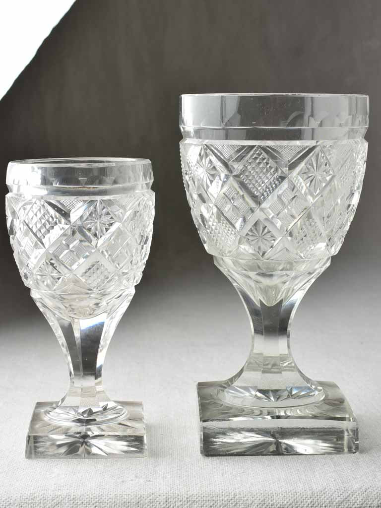 French Craftsmanship Early Crystal Glass Set