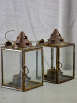 Collection of four vintage French oil lanterns