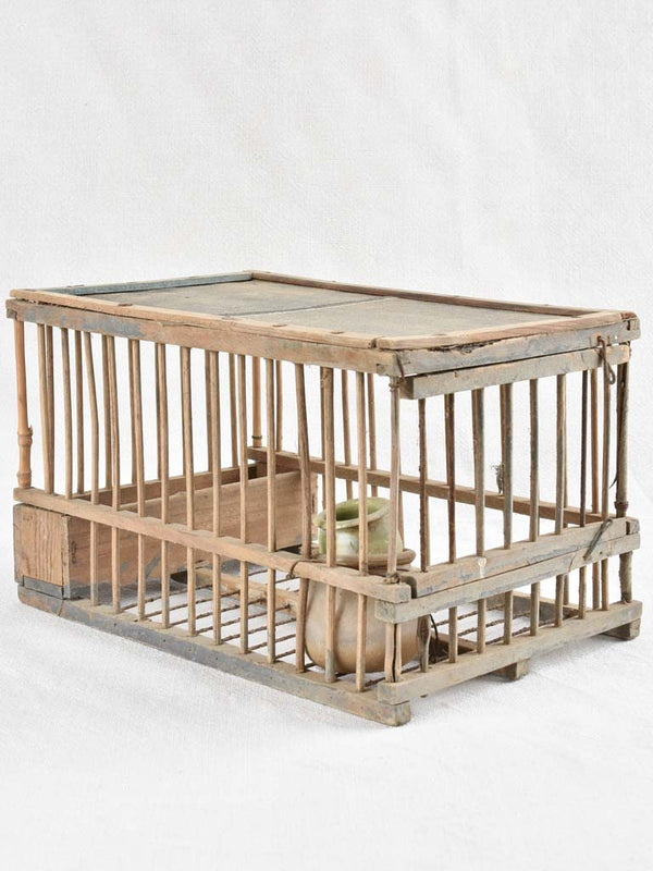 Antique French bird cage with patina