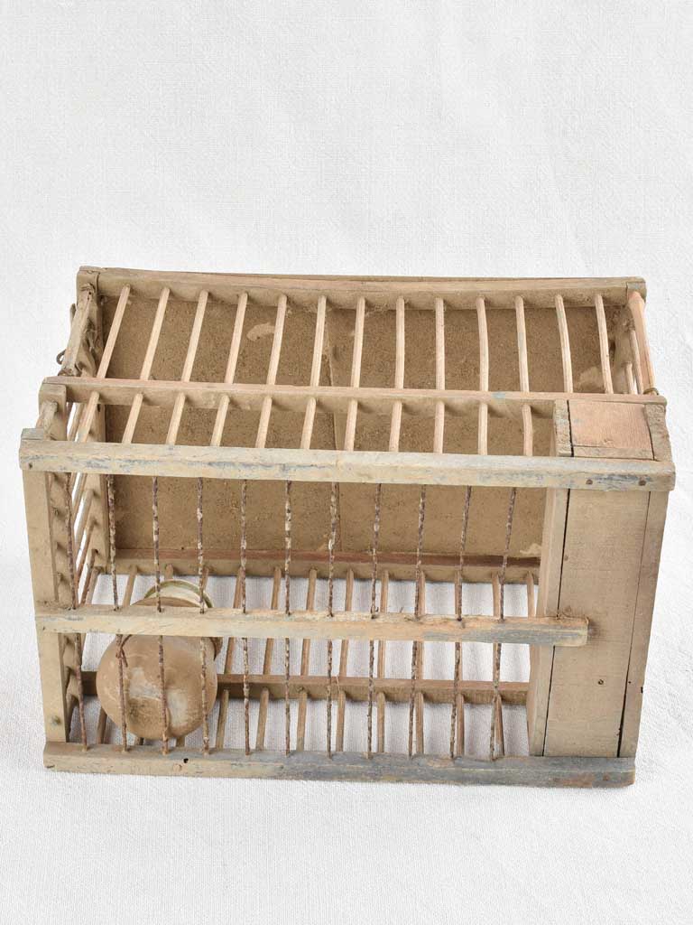 Aged decorative birdcage from France