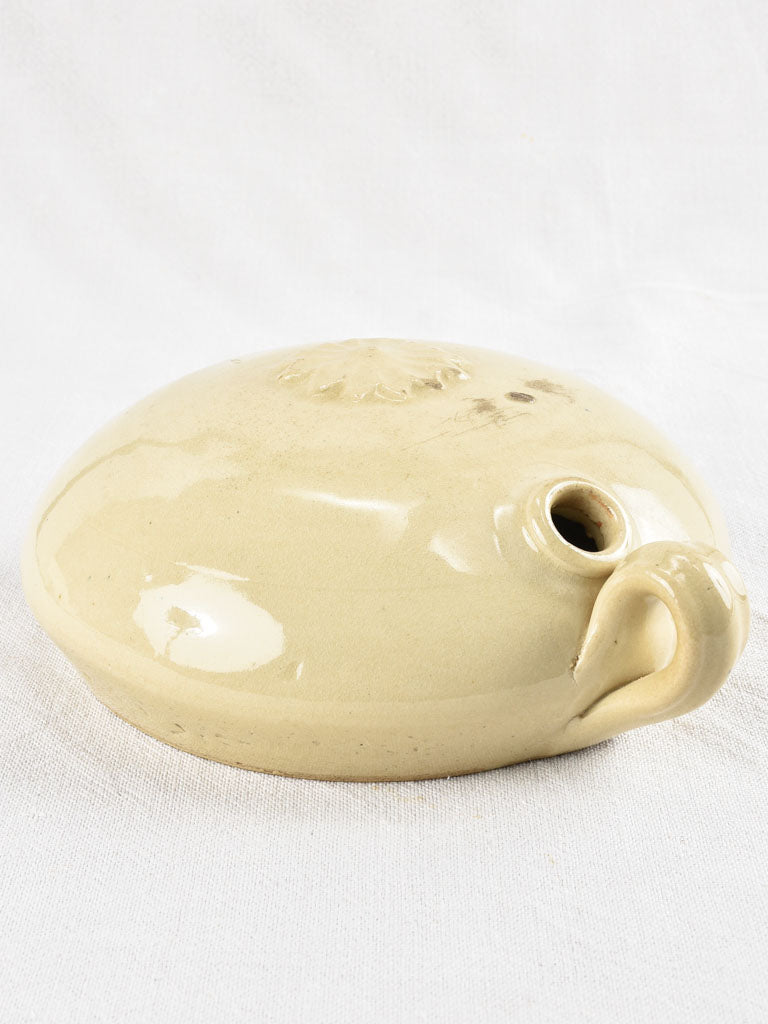 Antique French ceramic bed warmer