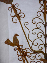 Vintage wrought iron wall sconce / lamp with birds