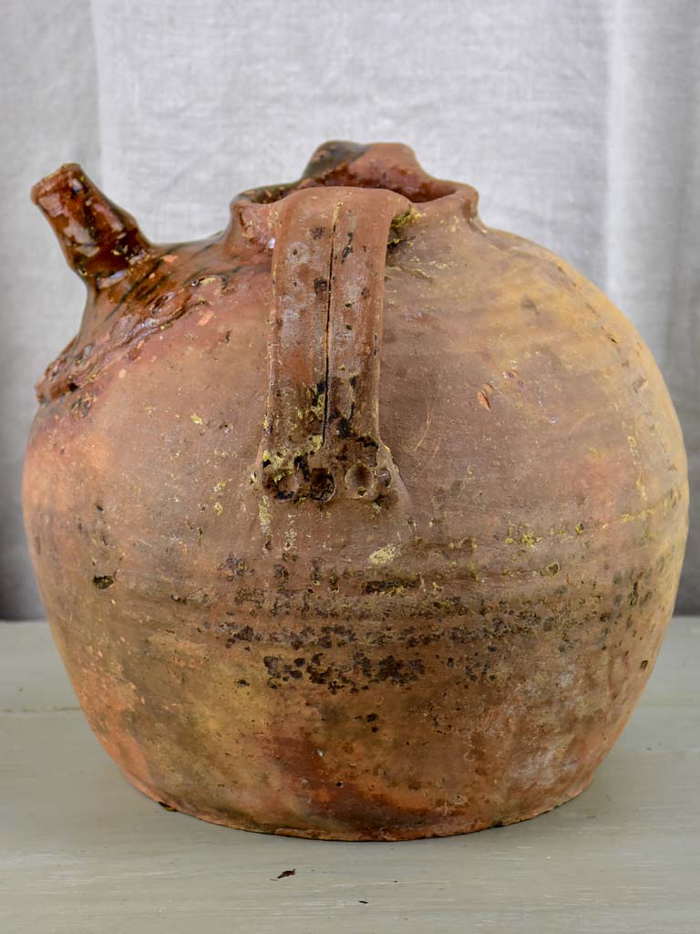 Late 19th Century French terracotta water cruche
