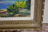 Late 19th century French painting of the Mediterranean coast - André Couchet 19 ¼'' x 16 ¼''