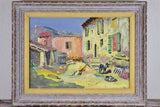 Antique oil on wood painting by M. Giovanni