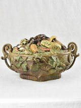 Exceptional sculptural barbotine tureen - still life