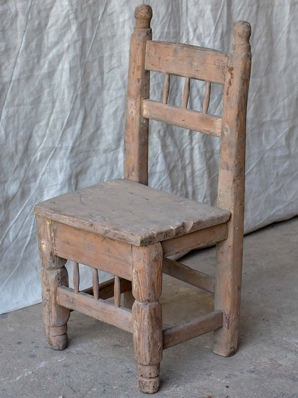 Handmade Antique Wooden Children's Chair