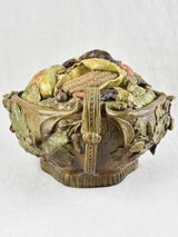 Exceptional sculptural barbotine tureen - still life