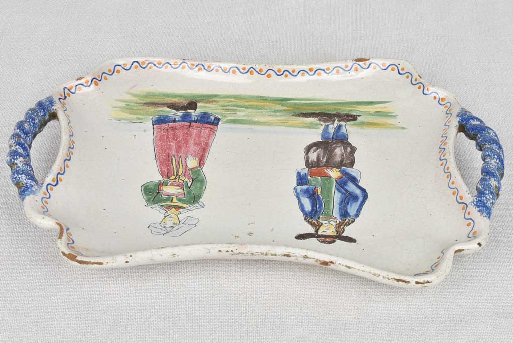 Antique hand painted plate from Britttany 11"