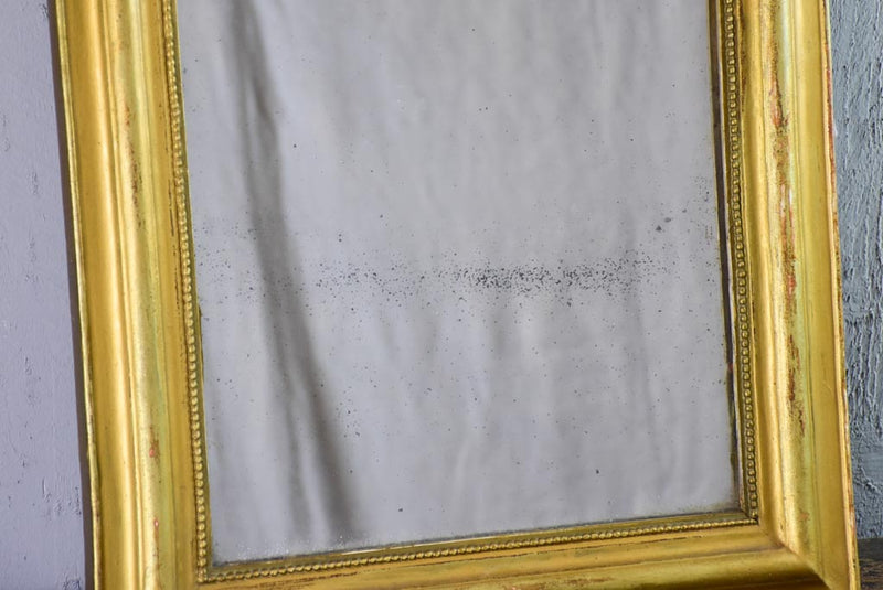 Small antique French Louis Philippe mirror with original glass 18½" x 22"